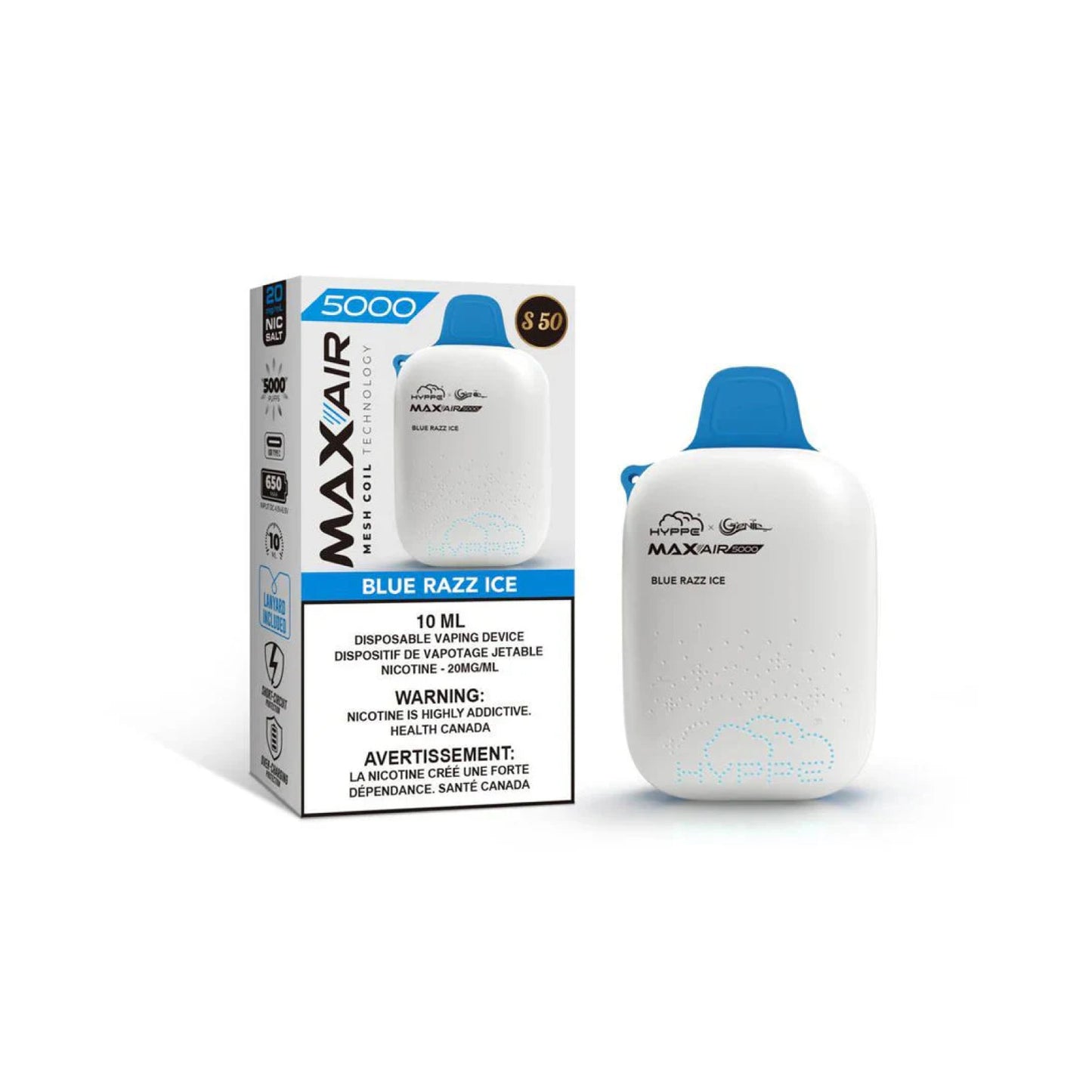 Hyppe Max Air 5,000 hits (pack 10pz)